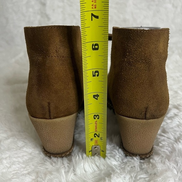 J. CREW Women’s Brown Suede Leather Lace-Up Wedge Ankle Booties Size 8 - Picture 7 of 11